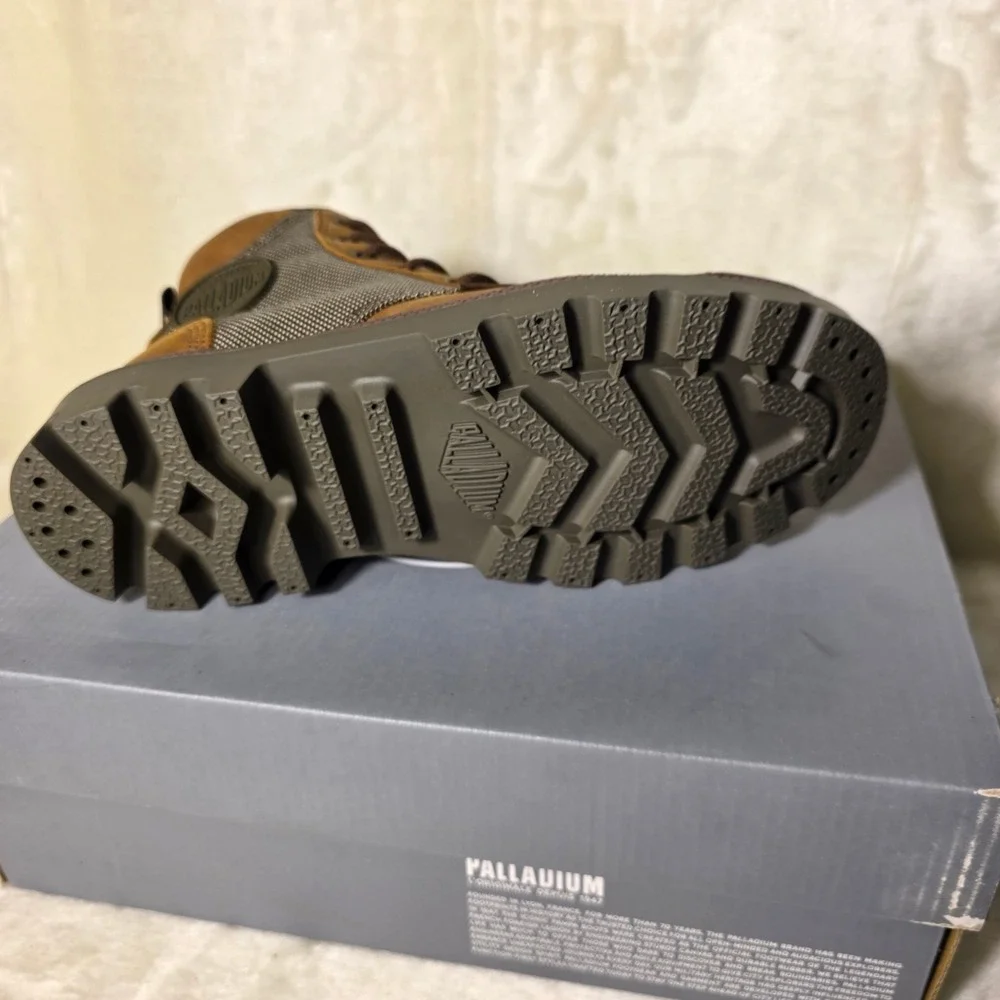 Palladium Pampa Sport Cuff Waterproof Hiking Boots Brown Leather M 4.5 W 6 NIB